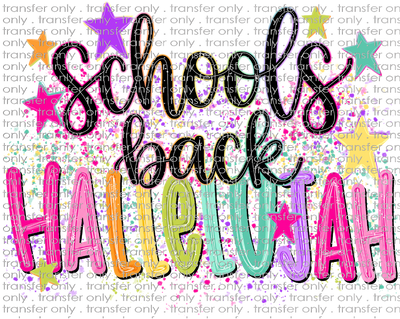 SCH 2371 Schools Back Hallelujah Splatter Background