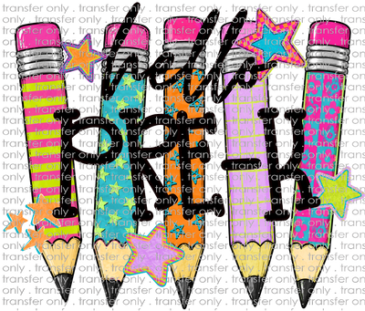 SCH 2373 Hello Pre-K Pencil Background