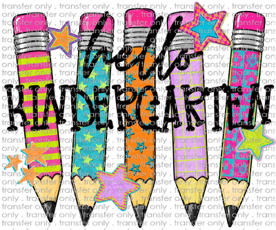 SCH 2374 Hello Kindergarten Pencil Background