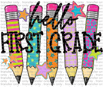 SCH 2375 Hello First Grade Pencil Background