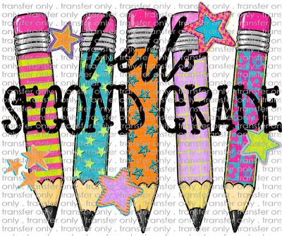 SCH 2376 Hello Second Grade Pencil Background