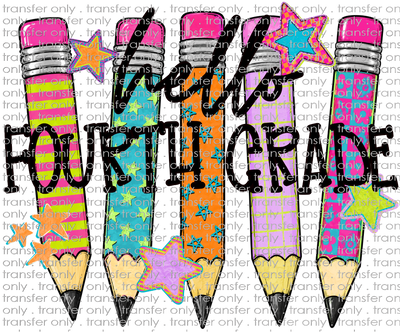SCH 2378 Hello Fourth Grade Pencil Background