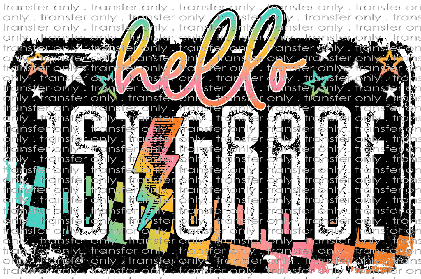 SCH 762 Hello 1st Grade Grunge Colorful