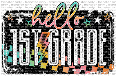 SCH 762 Hello 1st Grade Grunge Colorful