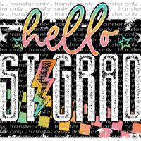 SCH 762 Hello 1st Grade Grunge Colorful
