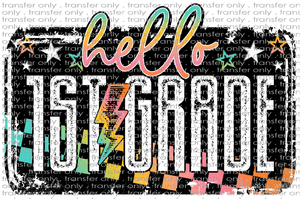 SCH 762 Hello 1st Grade Grunge Colorful