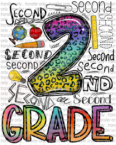 SCH 771 2nd Grade Teacher Tie Dye Word Art