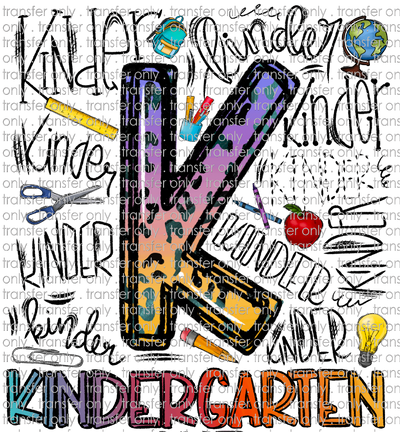 SCH 792 Kindergarten Tie Dye Word Art