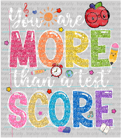 SCH 886 You Are More Than The Score Faux Glitter White Words