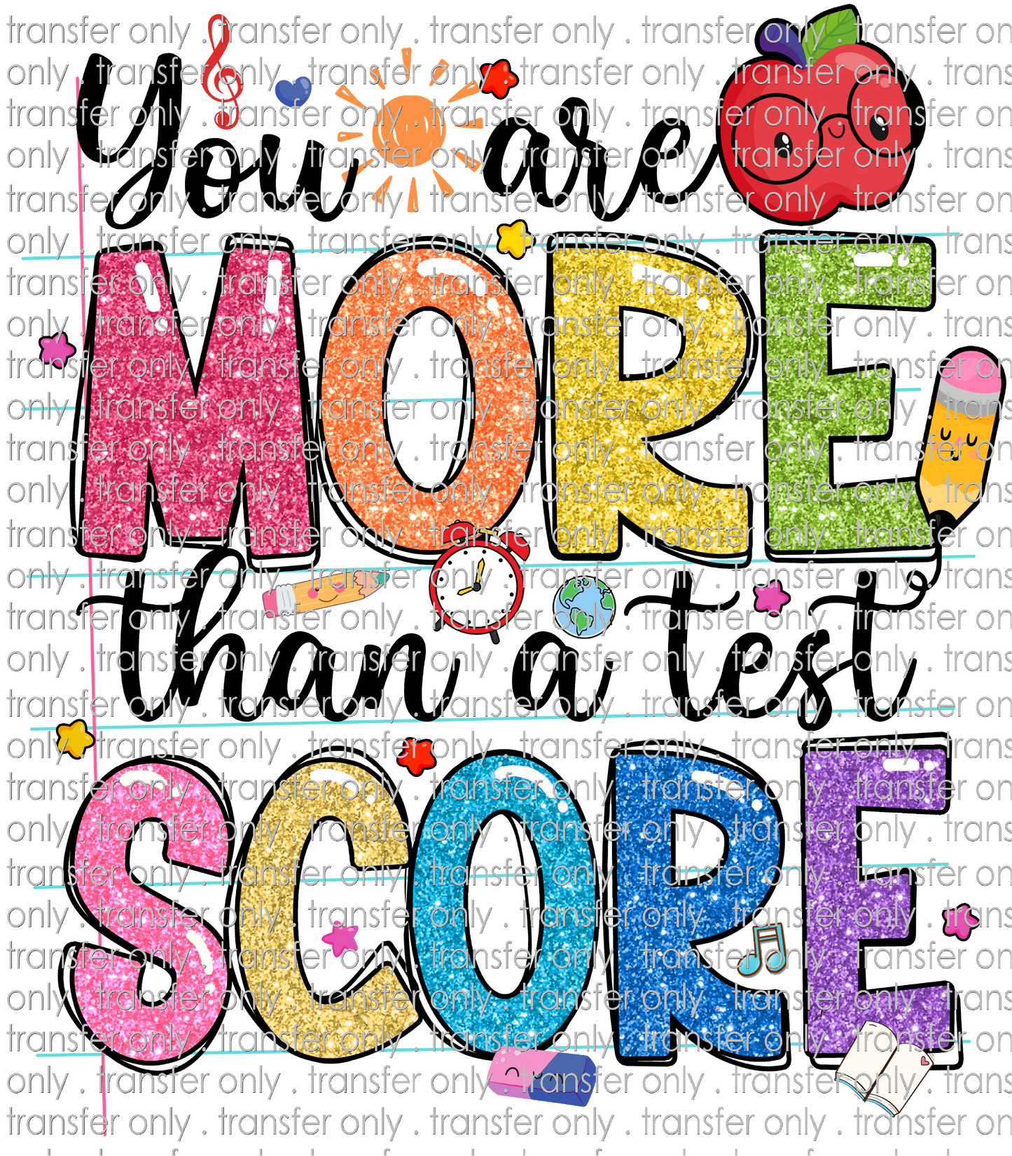 SCH 887 You are more than a Score Faux Glitter