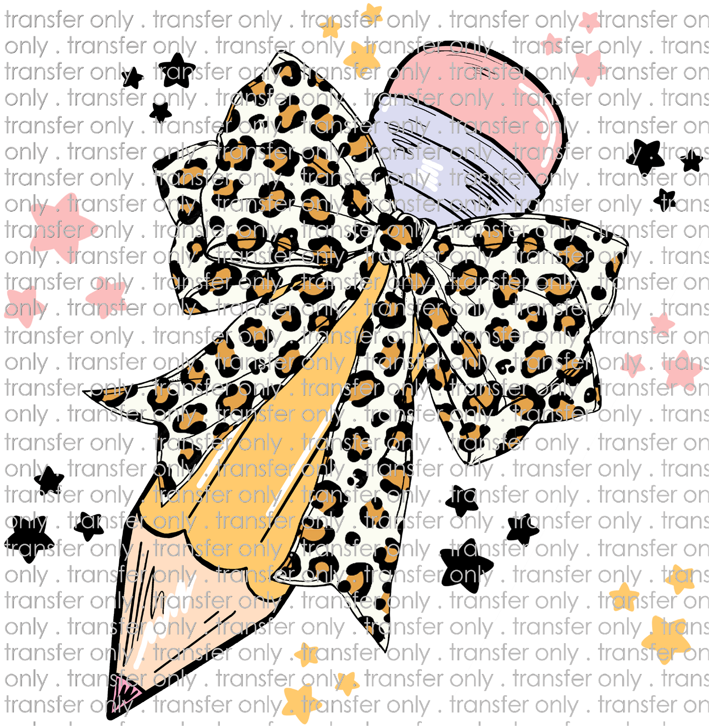 SCH 955 Leopard Bow Pencil with Stars