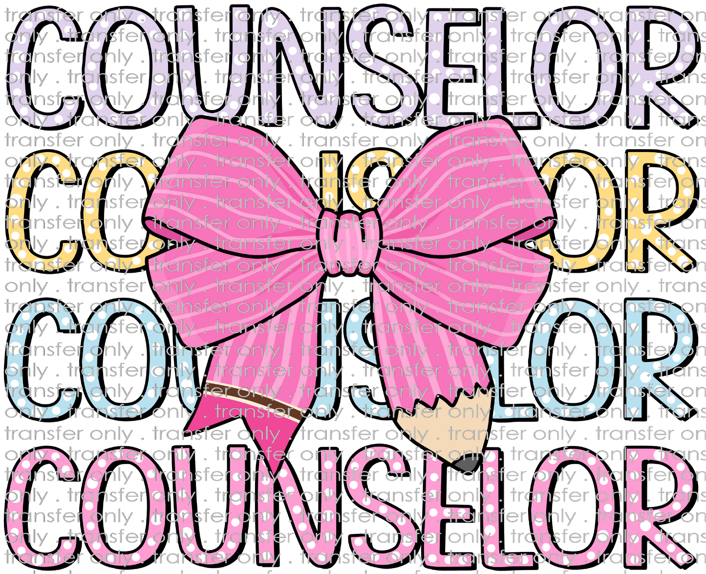 UVSCH 961 Stacked Counselor With Pink Bow