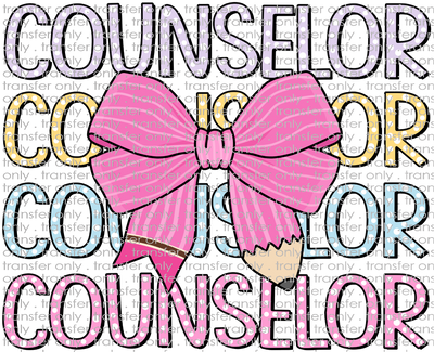 UVSCH 961 Stacked Counselor With Pink Bow