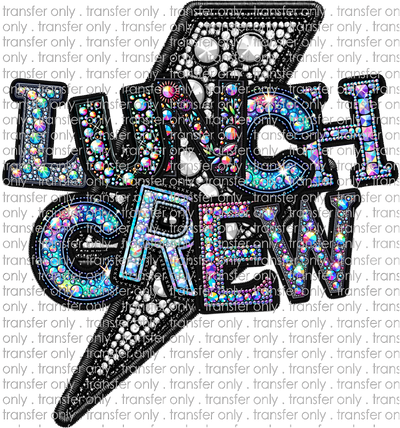 UVSCH 969 Lunch Crew Faux Rhinestone