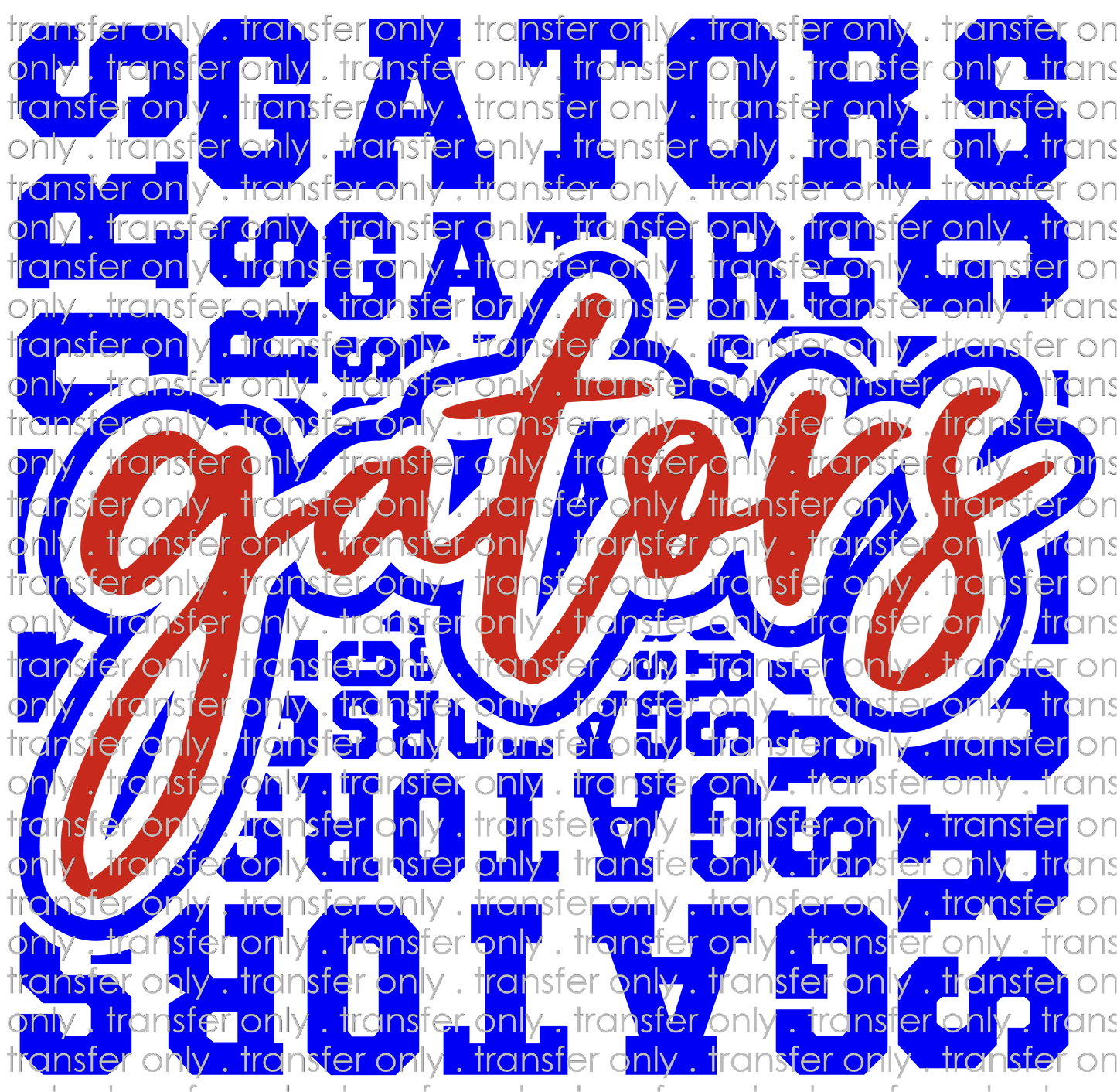 SCHMAS 208 Gators Word Art