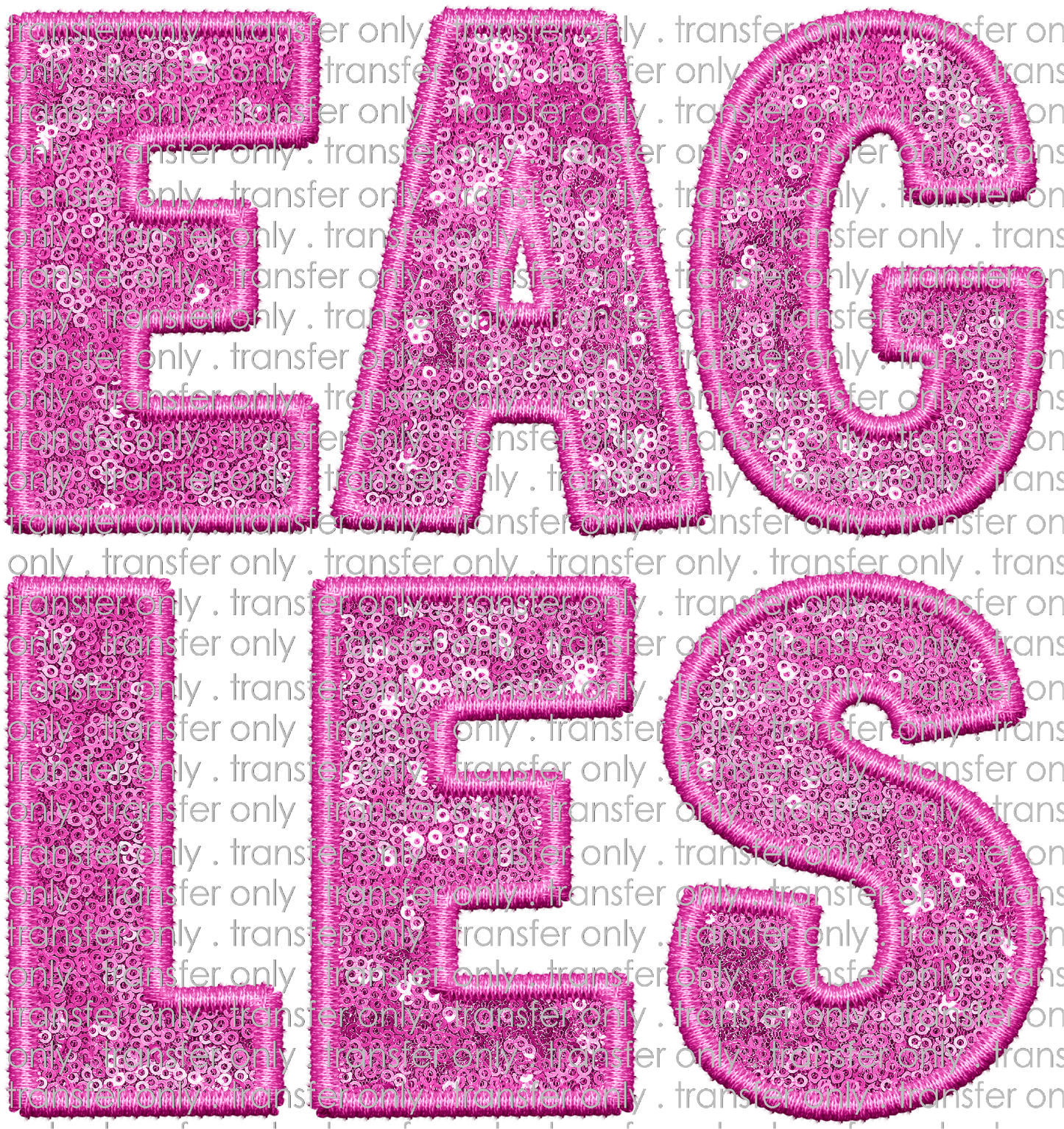 SCHMAS 295 Eagles Embroidery Sequin Pink