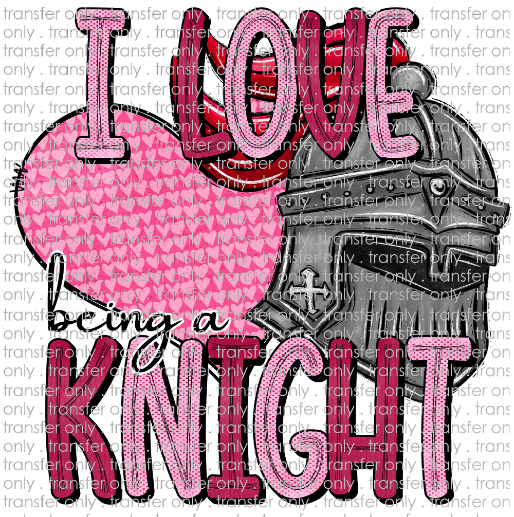 SCHMAS 307 I Love Being a Knight Pink and Red