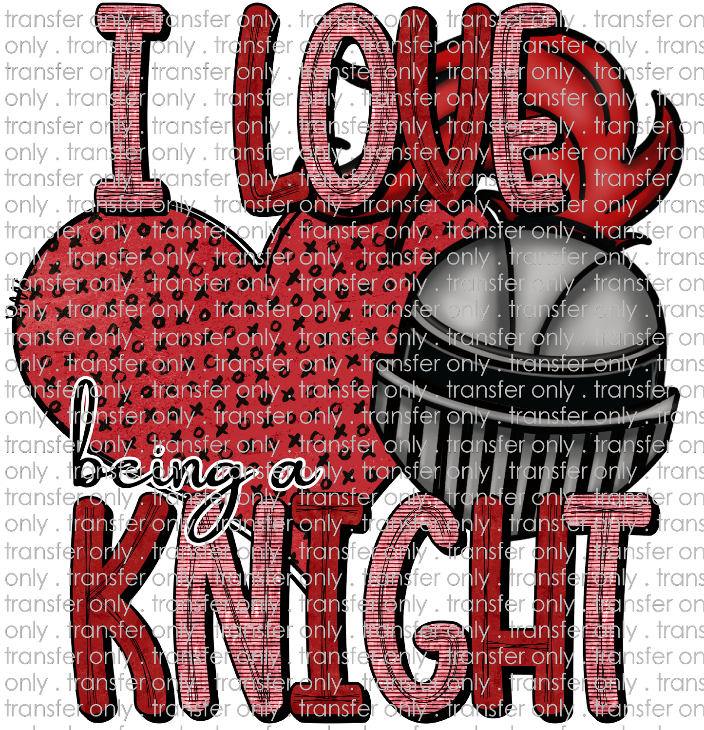 SCHMAS 309 I Love being a Knight Red