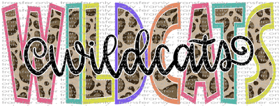 SCHMAS 318 Wildcats Cheetah Colorful Outline