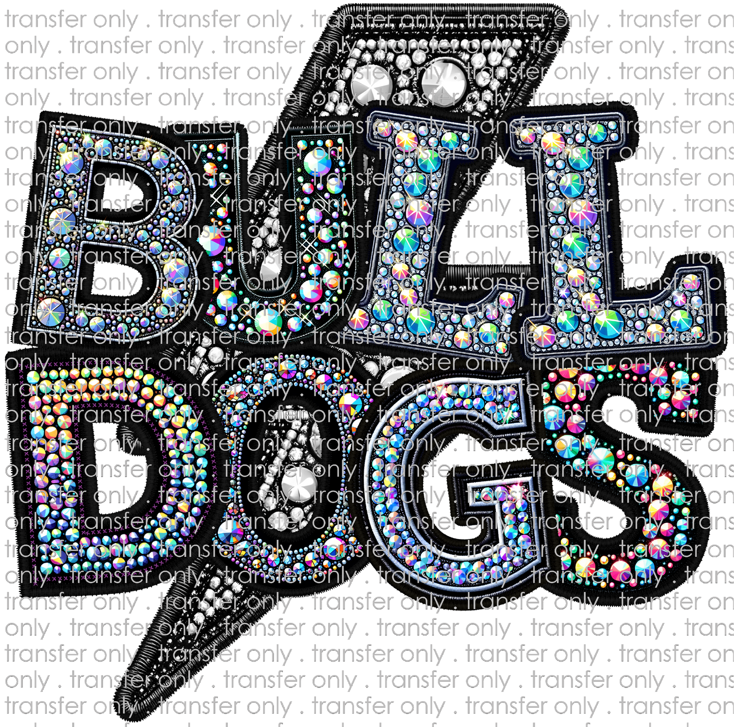 SCHMAS 388 Bulldogs Faux Rhinestones