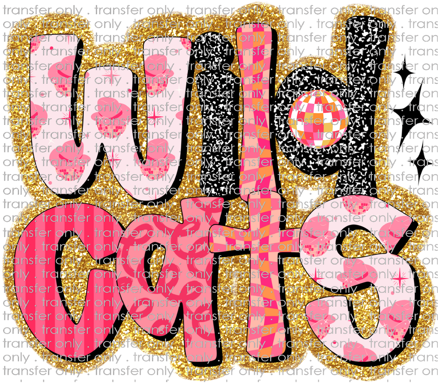 SCHMAS 396 Wildcats Retro Faux Glitter