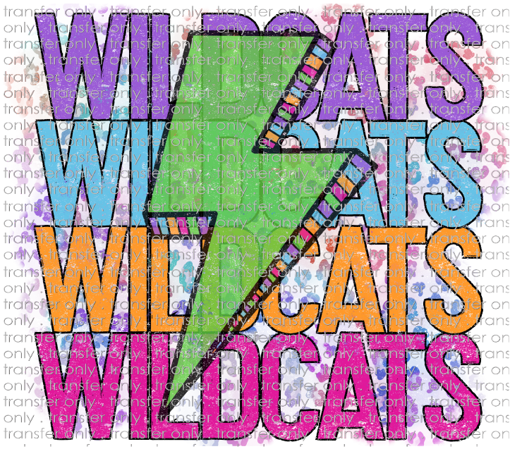 SCHMAS 398 Wildcats Stack Lightening Bolt