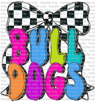 SCHMAS 538 Bulldogs Checkered Bow