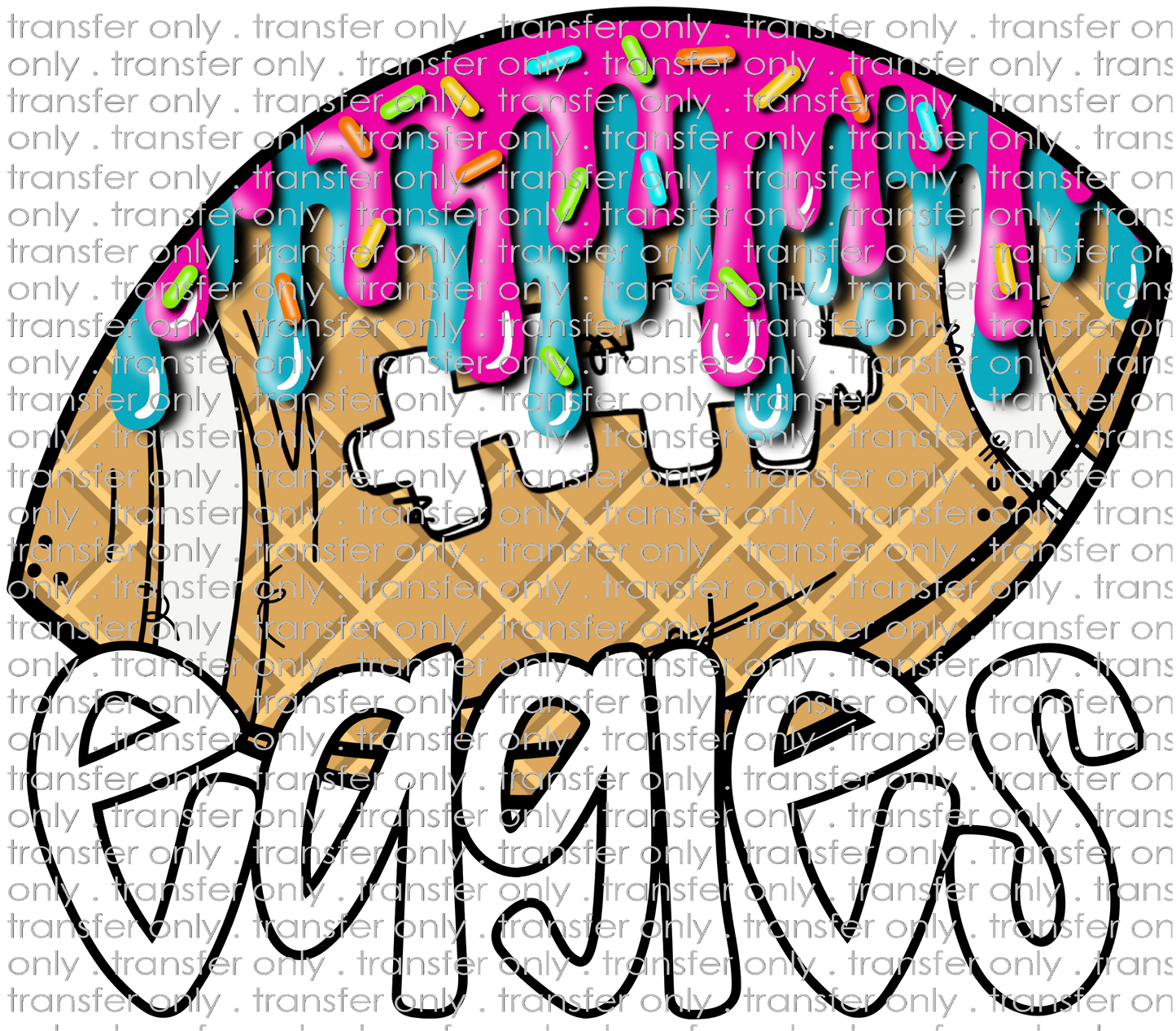 SCHMAS 546 Eagles Football Ice Cream Drip