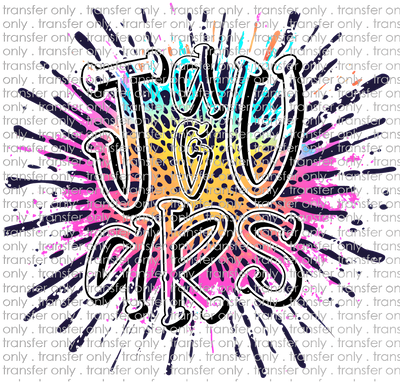 SCHMAS 587 Jaguars Rainbow Leopard Splatter