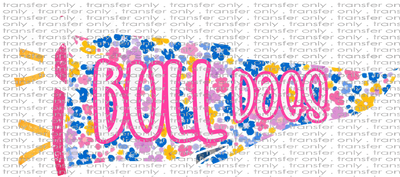 SCHMAS 593 Bulldogs Floral Flag