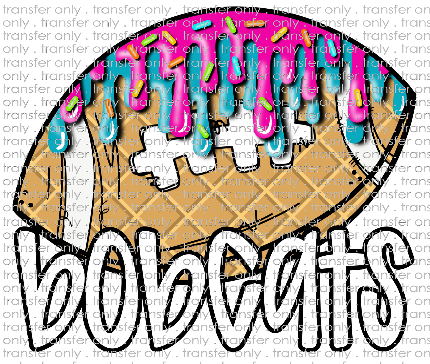 SCHMAS 595 Bobcats Football Ice cream Drip