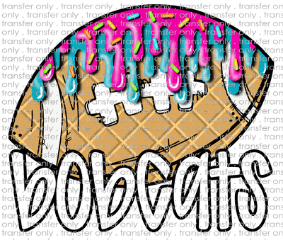 SCHMAS 595 Bobcats Football Ice cream Drip