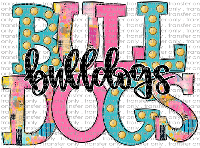SCHMAS 617 Bulldogs Colorful Floral Patch Marquee