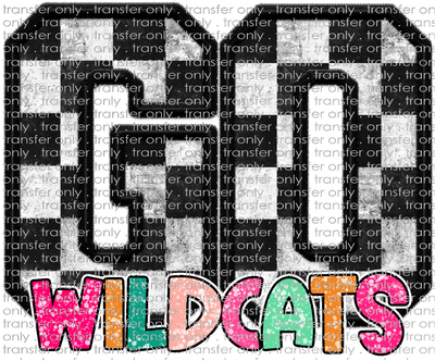 SCHMAS 626 Go Wildcats Colorful Checkered