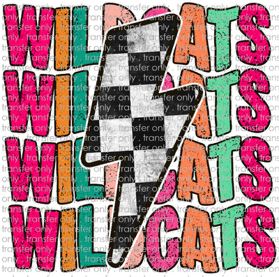 SCHMAS 631 Wildcats Lightning Bolt