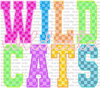 SCHMAS 637 Wildcats Neon Checkered