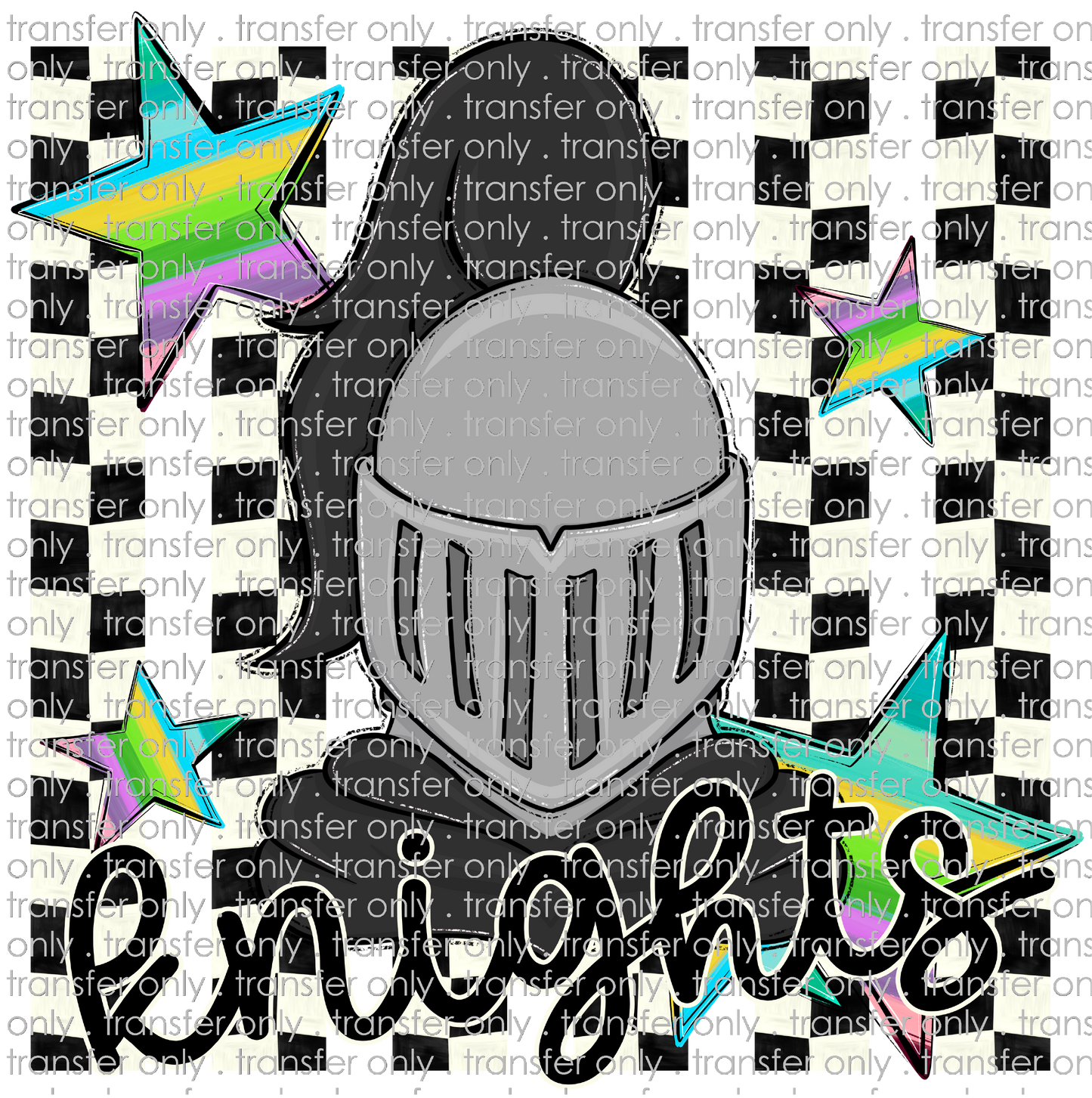 SCHMAS 675 Knights Mascot Checkered
