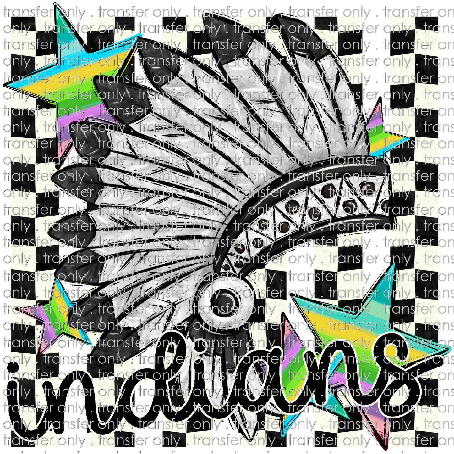 SCHMAS 681 Indians Checkered with Headdress