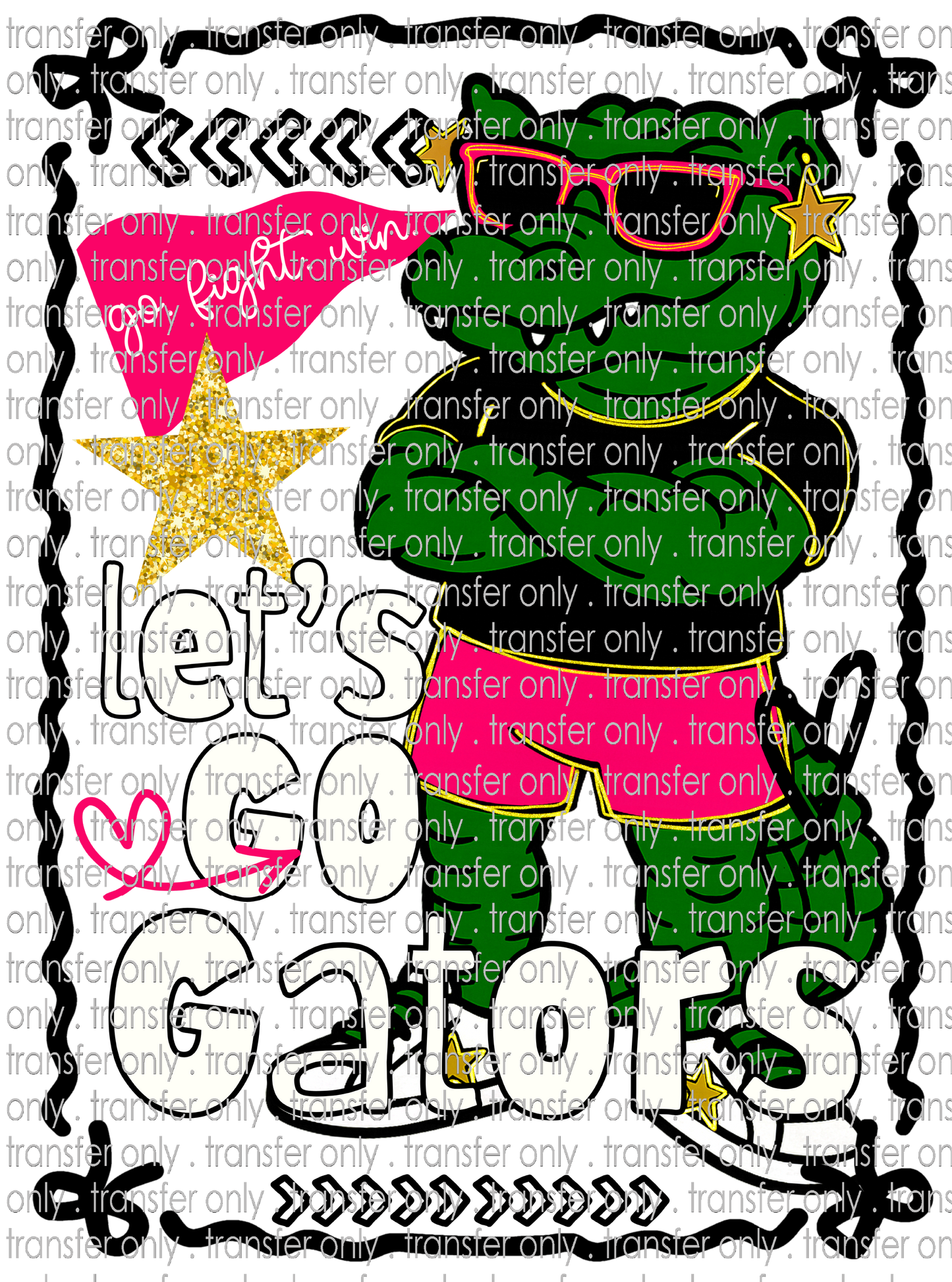SCHMAS 682 Lets Go Gators Pink Shorts