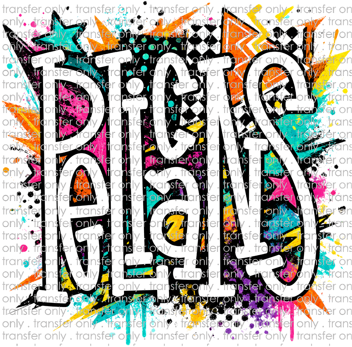 SCHMAS 702 Pelicans Blue Multicolored Paint Splatter