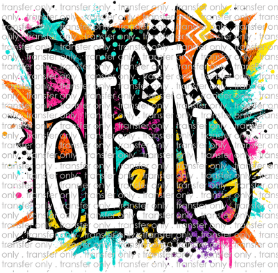 SCHMAS 702 Pelicans Blue Multicolored Paint Splatter