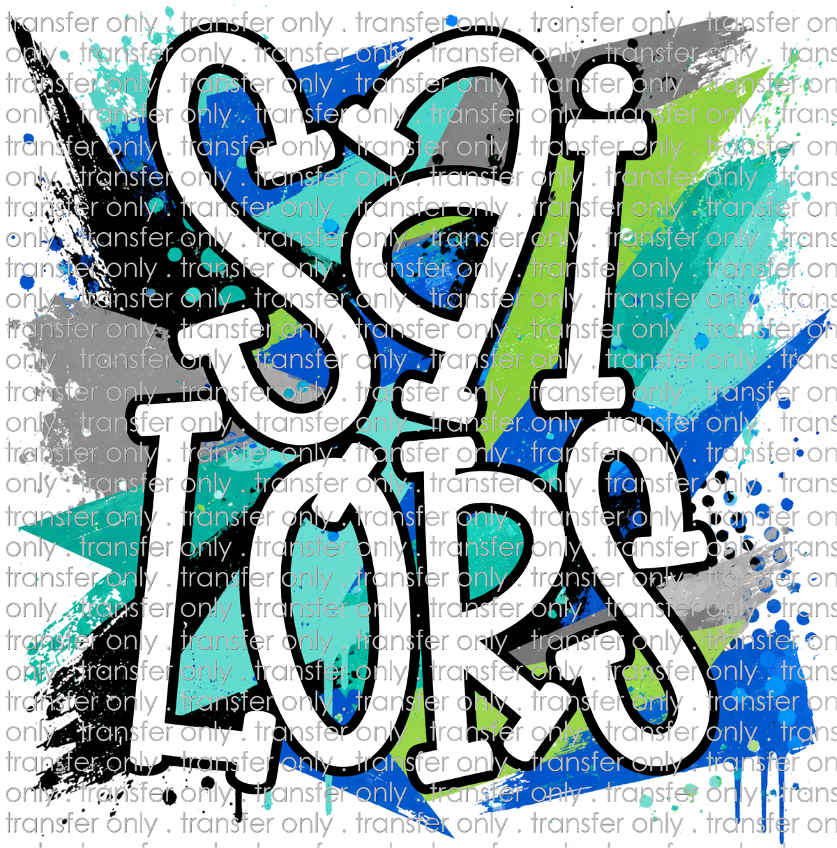 SCHMAS 706 Sailors Blue Green Paint Splatter