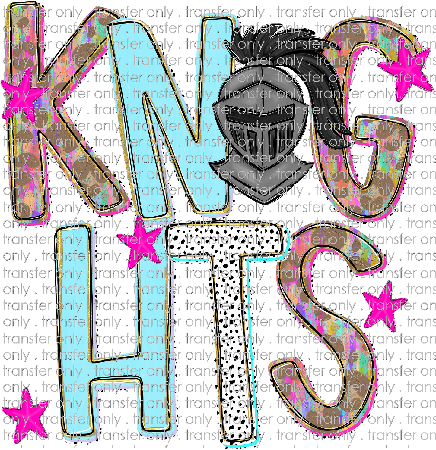 SCHMAS 716 Knights with Helmet and Pink Stars