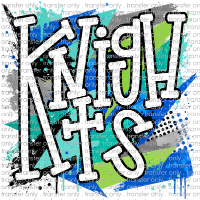 SCHMAS 718 Knights Blue Green Paint Splatter