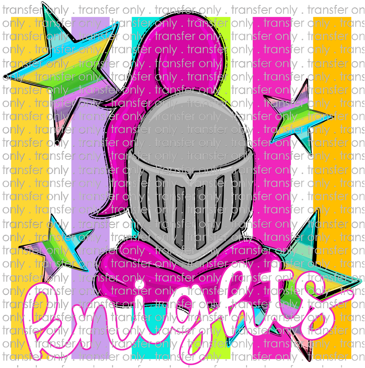 SCHMAS 726 Knights Bright Pink Feather with Stripe Background