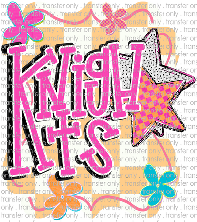 SCHMAS 729 Knights Tan Checkered Background with Stars