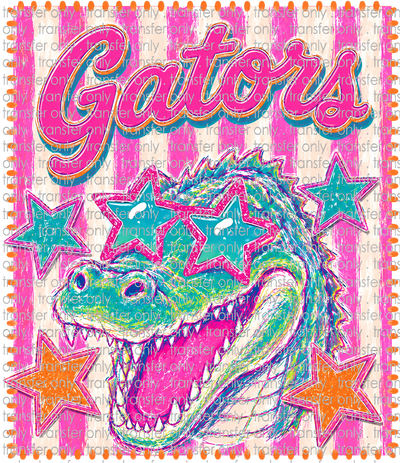 SCHMAS 734 Gators Hot Pink Stripes