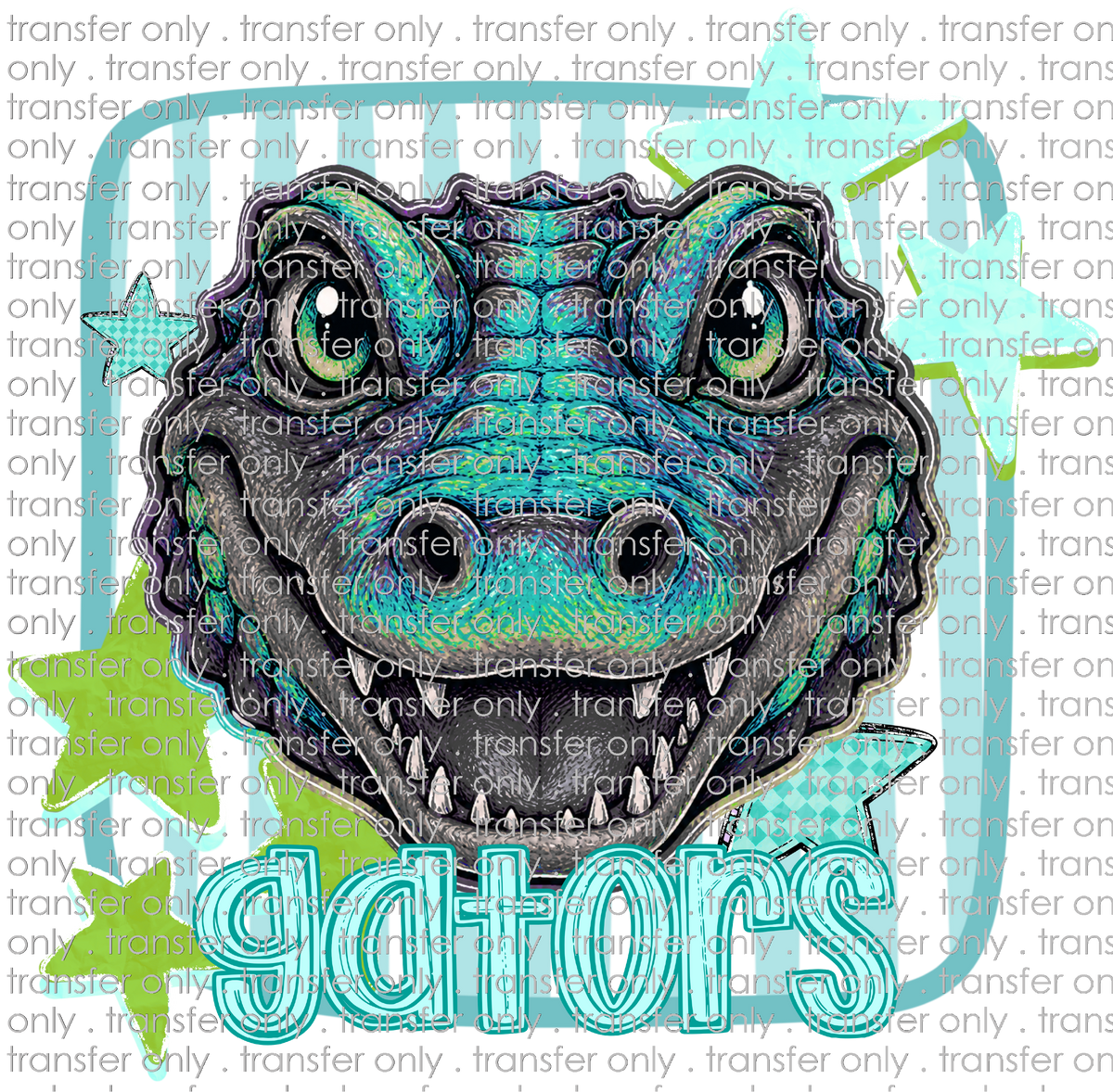 SCHMAS 741 Gators With Teal Stripes and Stars
