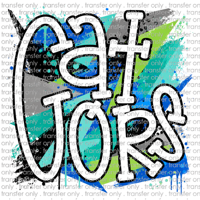 SCHMAS 744 Gators Blue and Green Paint Splatter