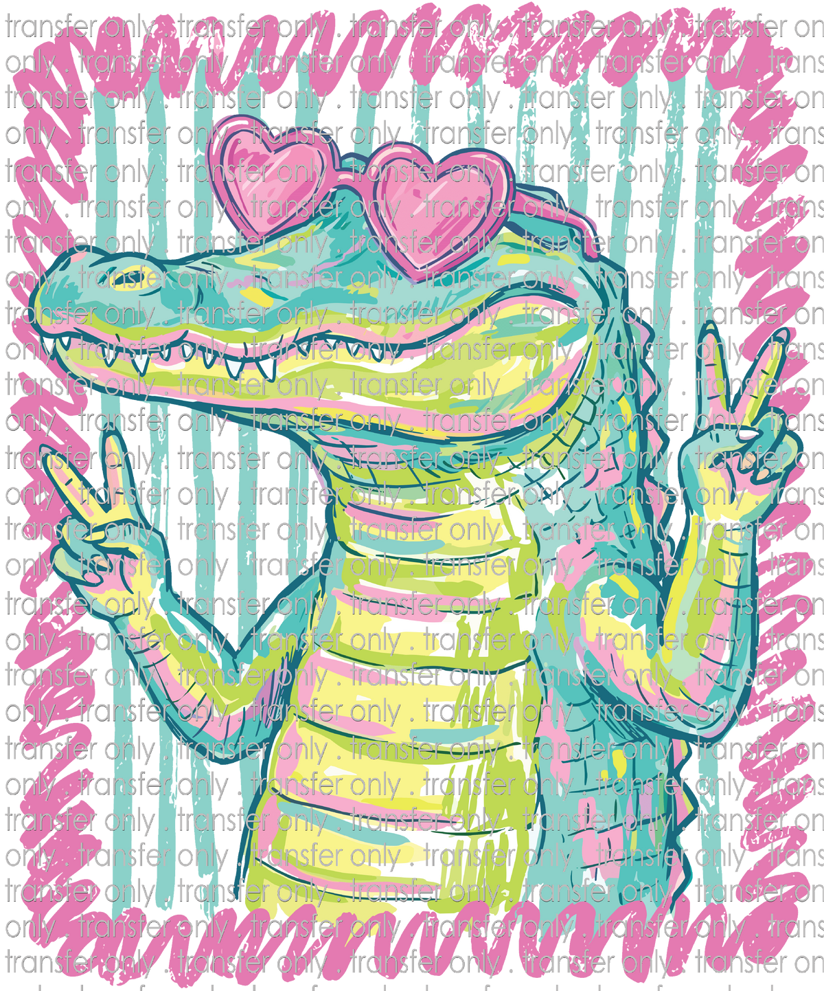 SCHMAS 748 Gators Pink and Teal Peace